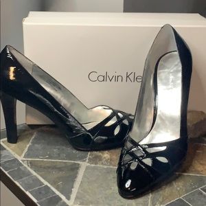 Calvin Klein Valencia Black Patent Heels
